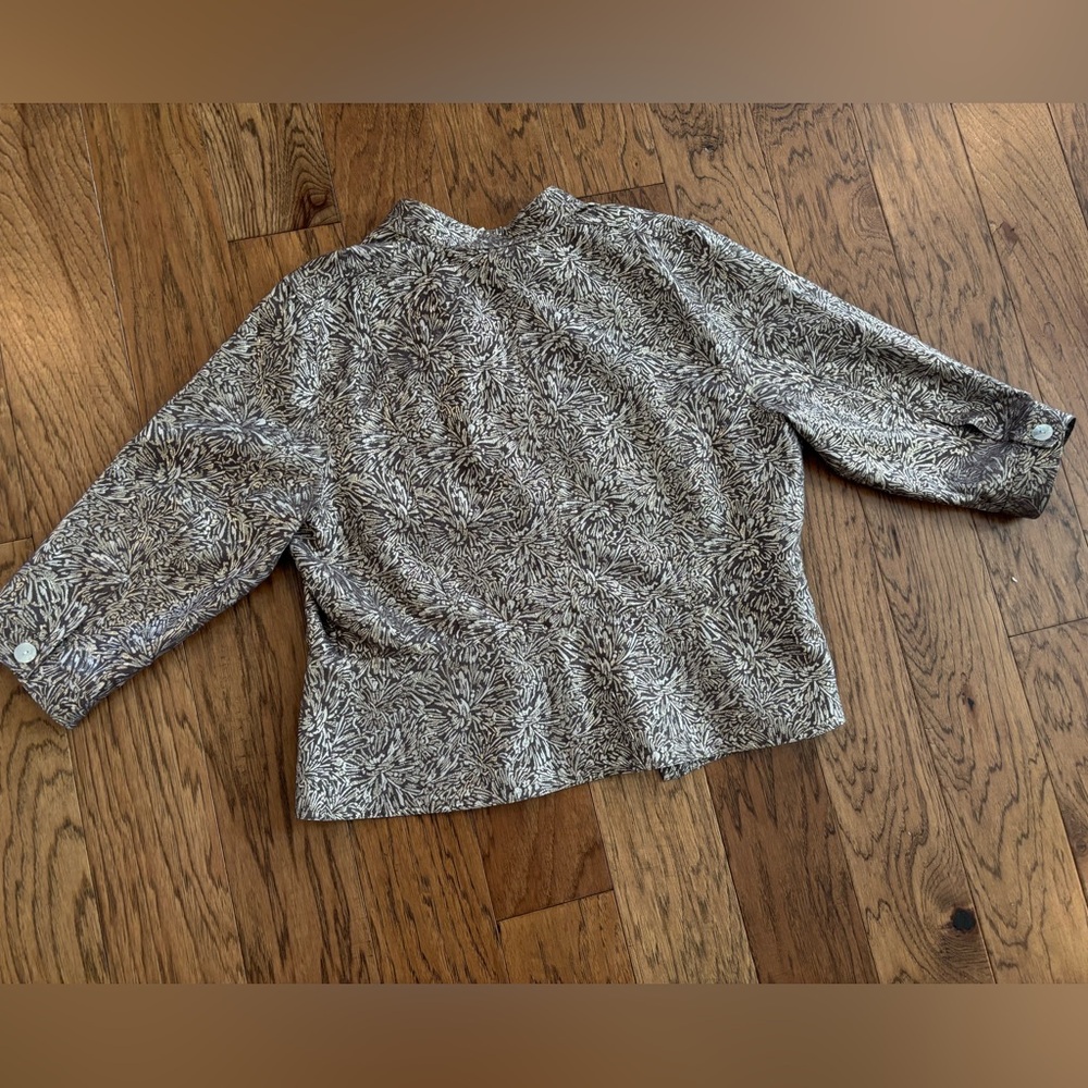 Ruby Rd. Brown And Cream Patterned Jacket Size 20 - image 5